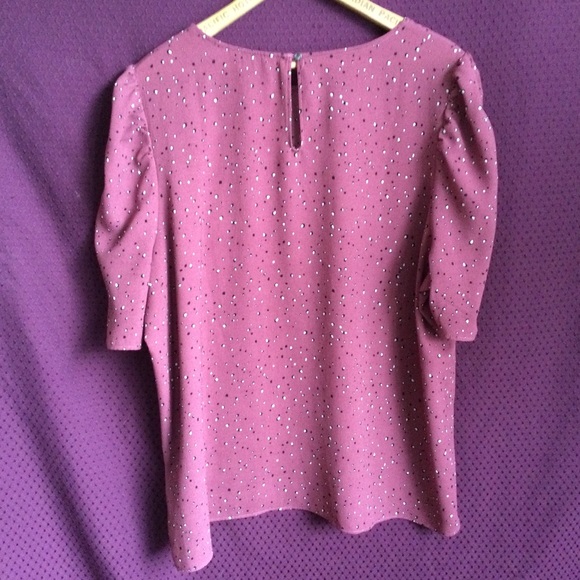 Reitmans XXL Rouched Short Sleeve Pink Blouse - Picture 2 of 8